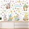 89PCS Easter Wall Stickers – 6 Sheets of Colorful Eggs, Bunnies & Flowers for Home, Office & Party Decor